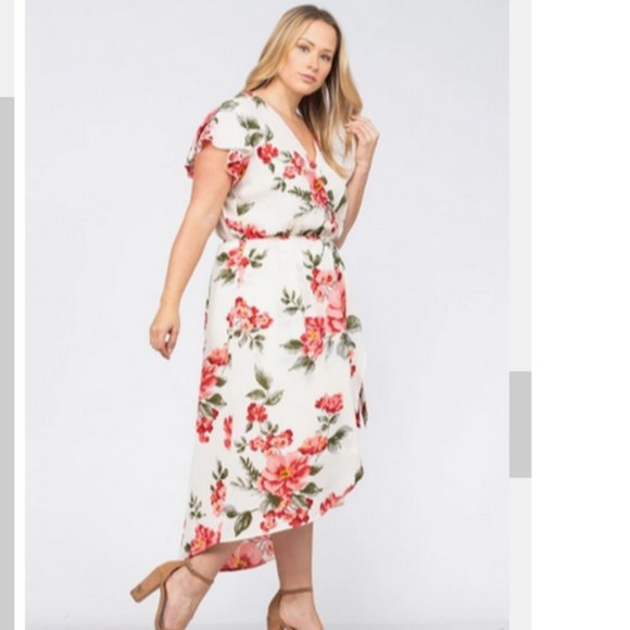 Hi-low wrap front Plus Size - Picture 2 of 7